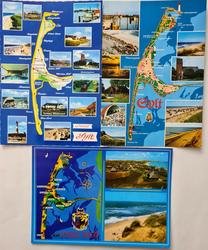 Postkarten lot landkarte - postkarten, x