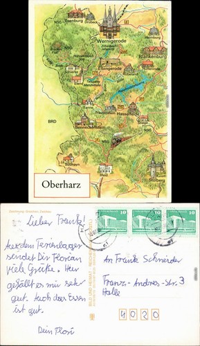 Ansichtskarte wernigerode - ansichtskarte,
