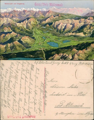 Ansichtskarte mittenwald und - ansichtskarte,