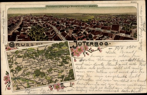Landkarten litho jüterbog - landkarten,