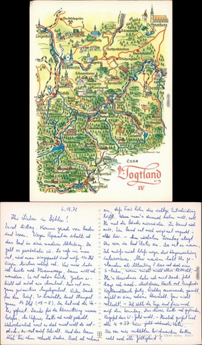Landkarten-Ansichtskarten